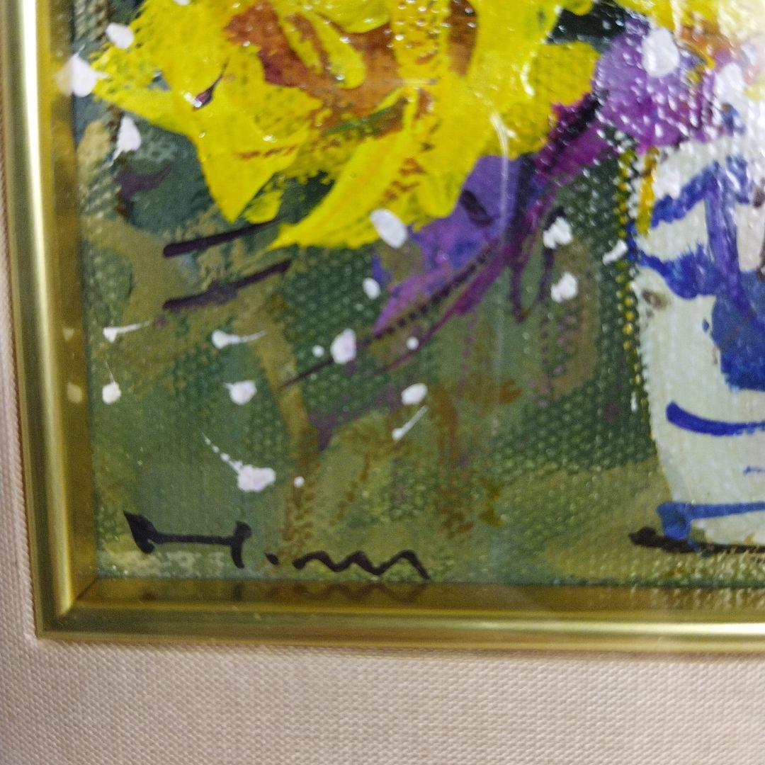 羽中田美季　古井万里にバラ　絵画 　フレーム付き