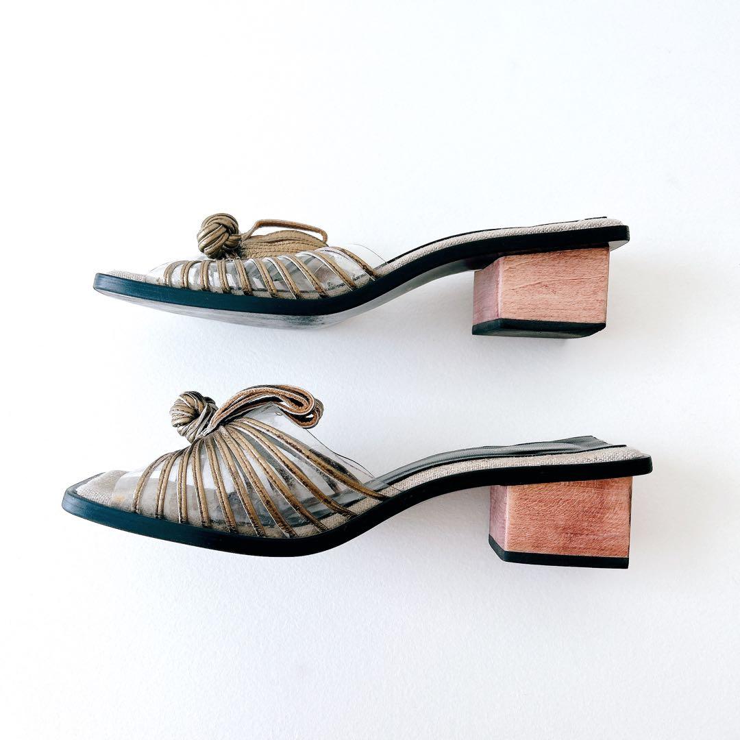 PIPPICHIC ピッピシック サンダル ミュール スクエアトゥ チャンキー