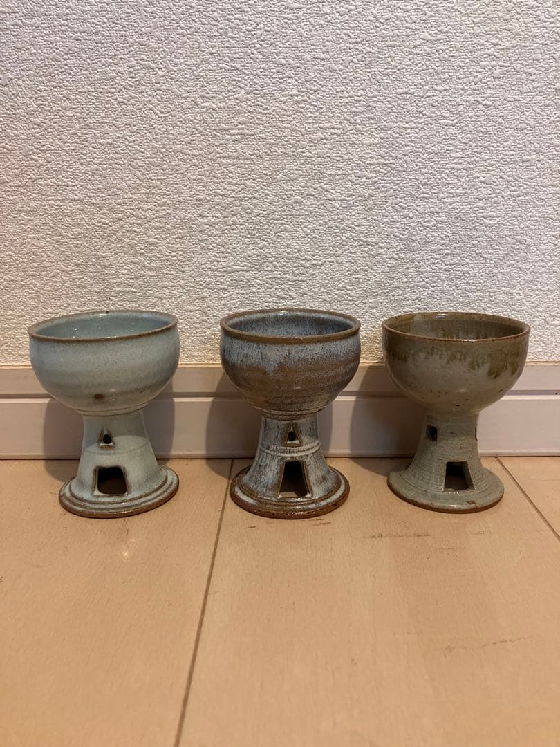 沖塩明樹 さんの古作の馬上杯 3個セット 武内晴二郎