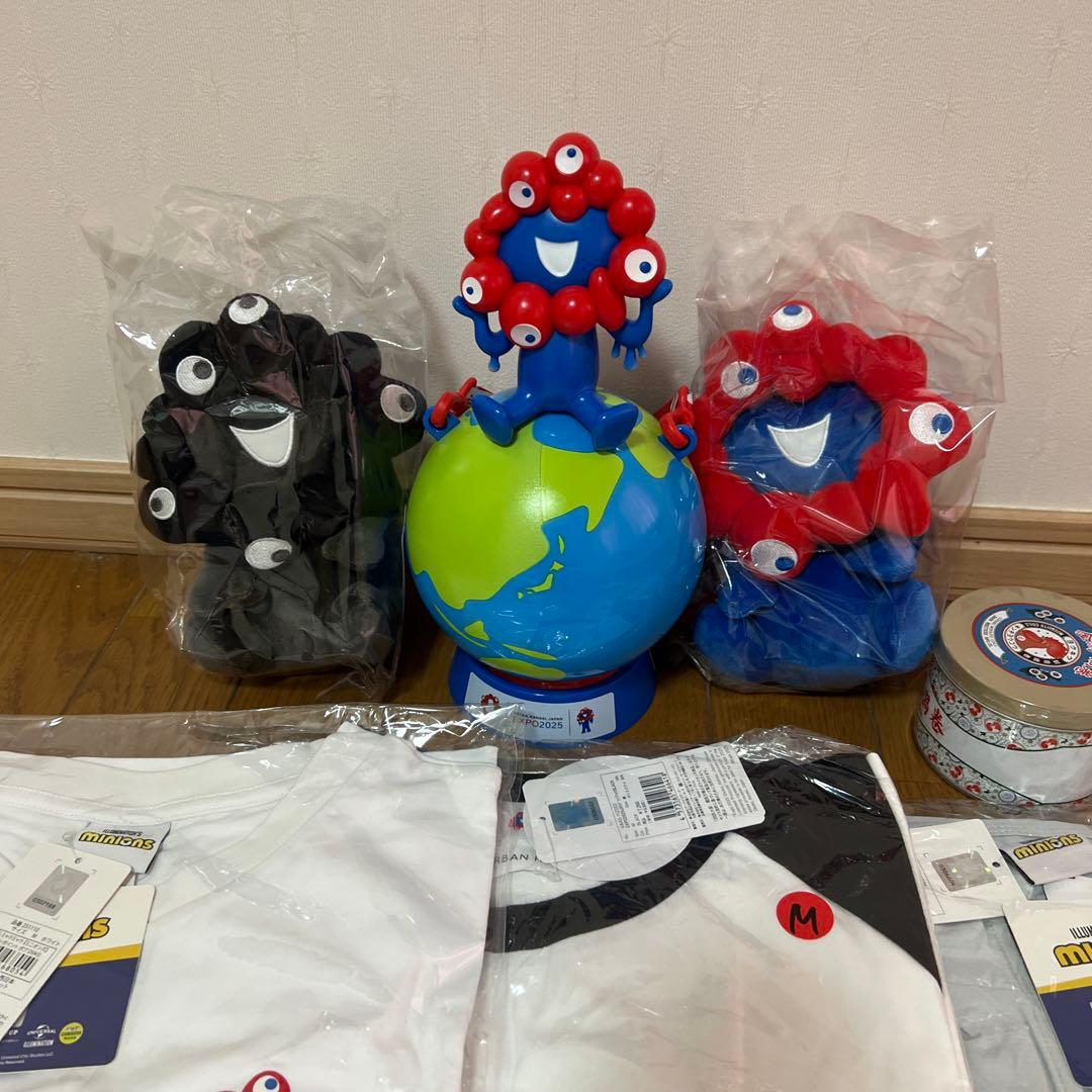 ミャクミャクお手玉風ぬいぐるみSノーマル・黒 大阪関西万博おたのしみ