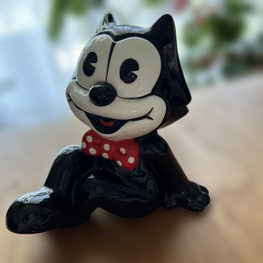 週末値下げFelix the cat フィリックス 陶器 貯金箱 レトロ1987