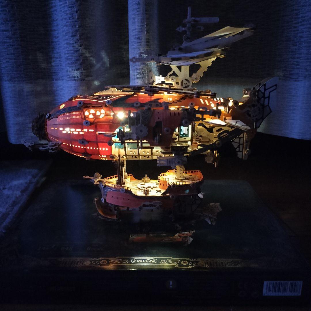 完成品！ FUNPOLA 3Dパズル 木製パズル ファンタジー飛行船 - メルカリ