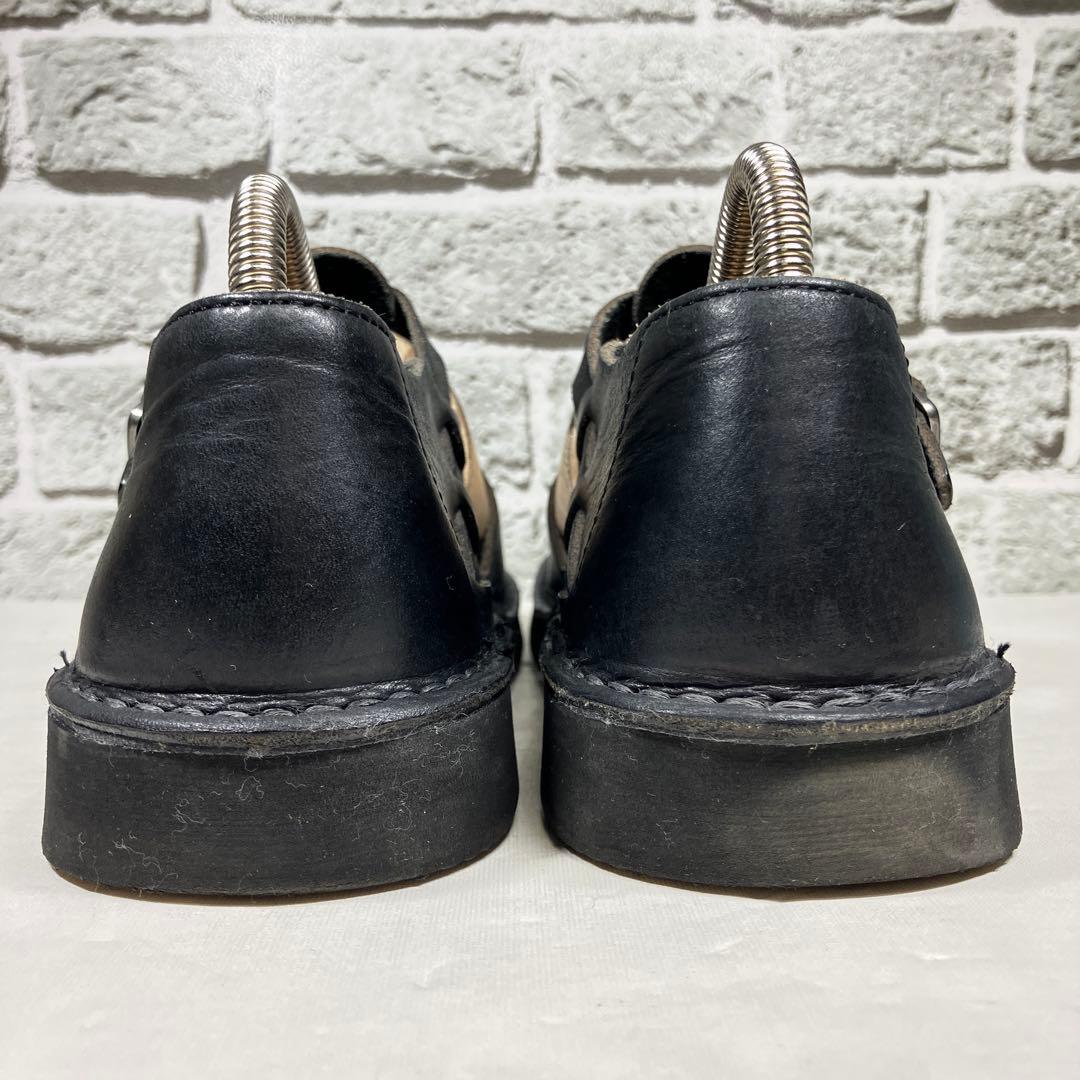 【美品】オーガニックハンドルーム 25.0cm レザー Tストラップシューズ