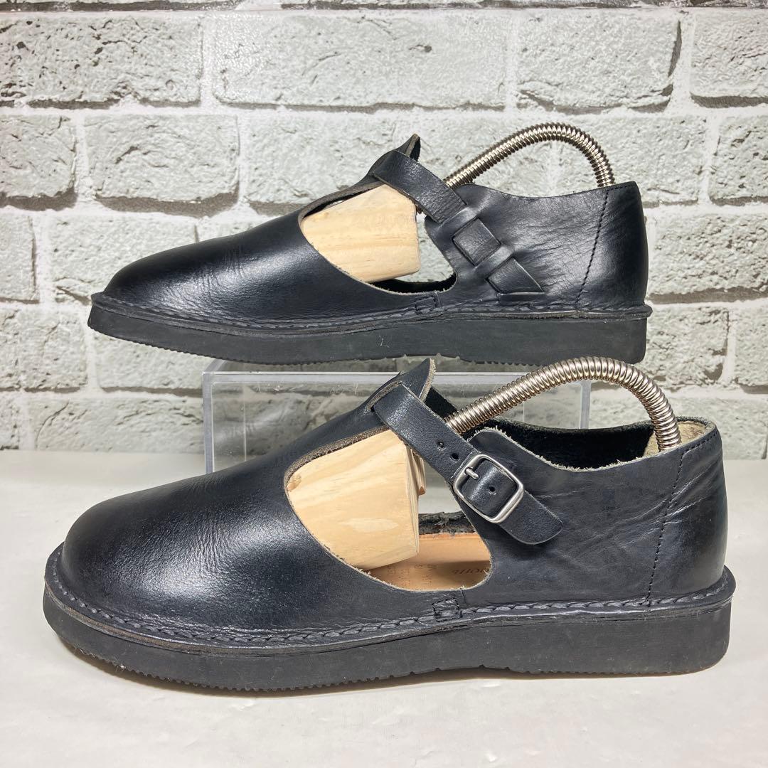 【美品】オーガニックハンドルーム 25.0cm レザー Tストラップシューズ