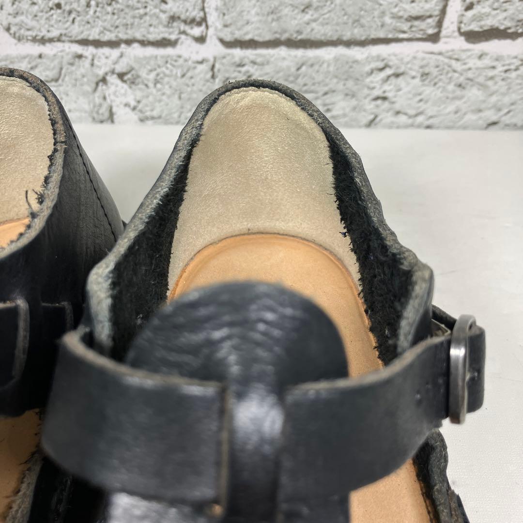 【美品】オーガニックハンドルーム 25.0cm レザー Tストラップシューズ