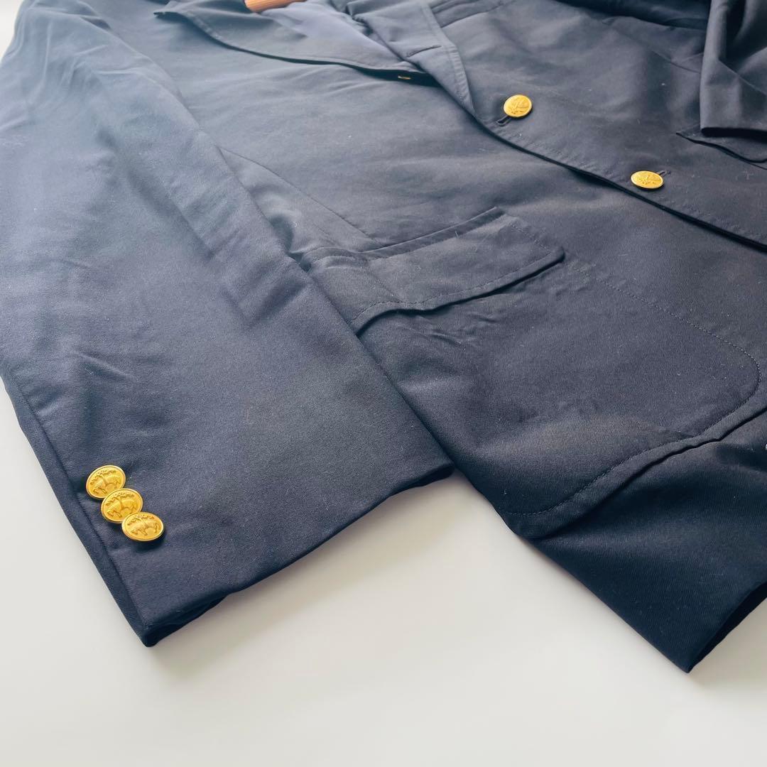 ブルックスブラザーズ ロロピアーナ テーラードジャケット 濃紺 金