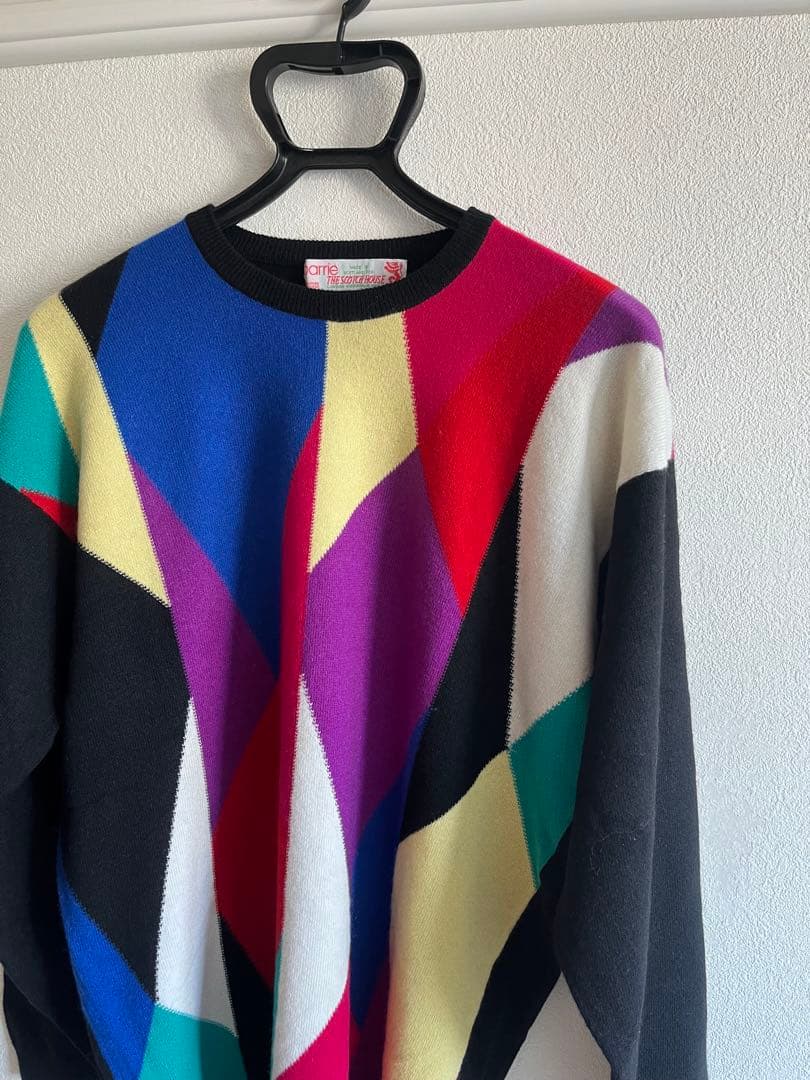 90s barrie THE SCOTCH HOUSE スコットランド　カシミヤ Mens The Scotch House 100% Cashmere Red VNeck Sweater 48 | eBay