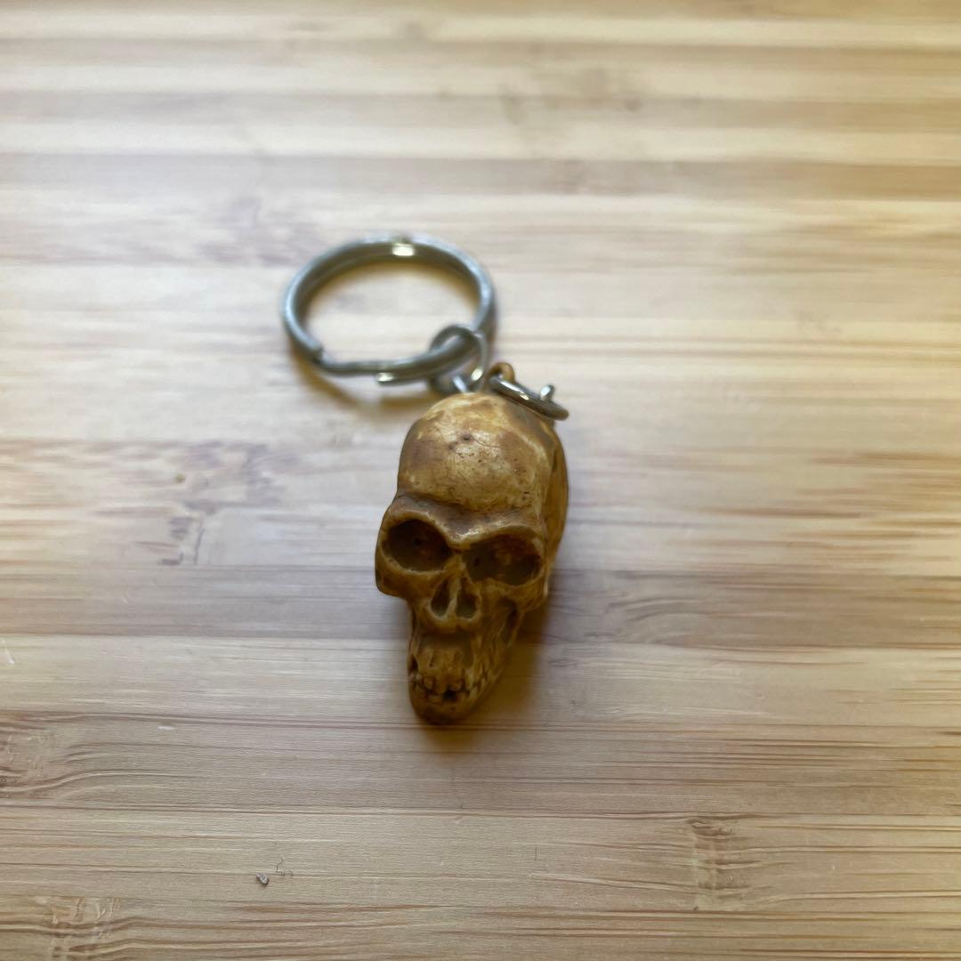ビンテージ スカル ドクロ 骸骨 キーホルダー キーリング 髑髏 1990's