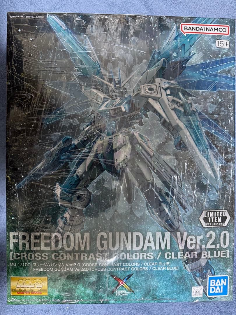 未組立 MG FREEDOM GUNDAM Ver.2.0 クリアブルー MG 1/100 Freedom Gundam Ver.2.0 Cross Contrast Color Clear Blue