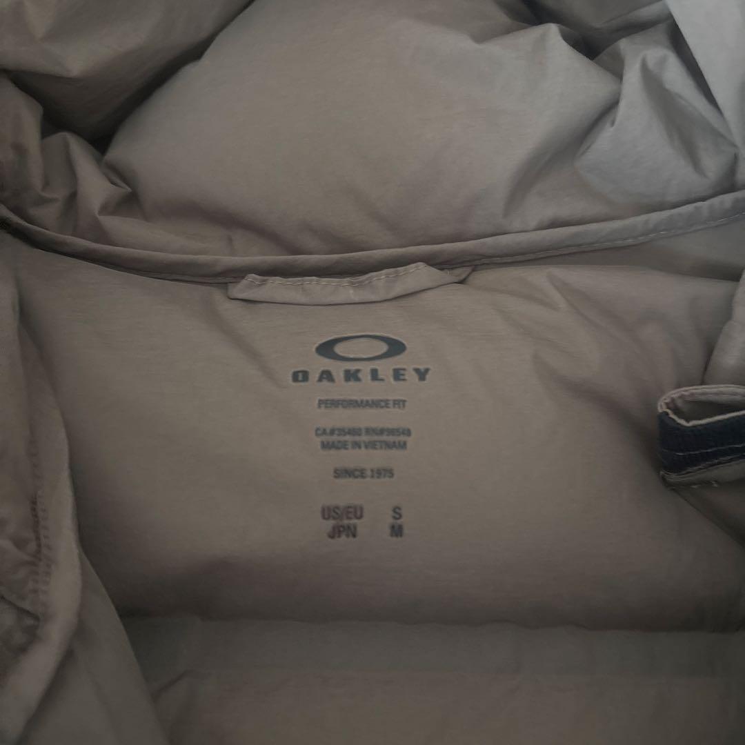 オークリー ダウンジャケットパーカー ブラウン 茶 ダブルジップ