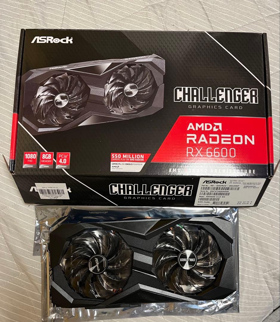 ASRock Radeon RX 6600 8GB グラフィックボード Amazon | ASRock グラフィックボード AMD Radeon RX6600 GDDR6 8GB