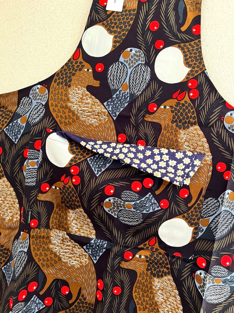 ◎新品未使用◎廃盤品 マリメッコ marimekko エプロン ケトゥンマルヤ