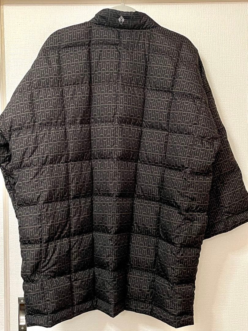 モンベル 半纏 ダウン プリント ハンテン 男女兼用 ダークブラウン XL