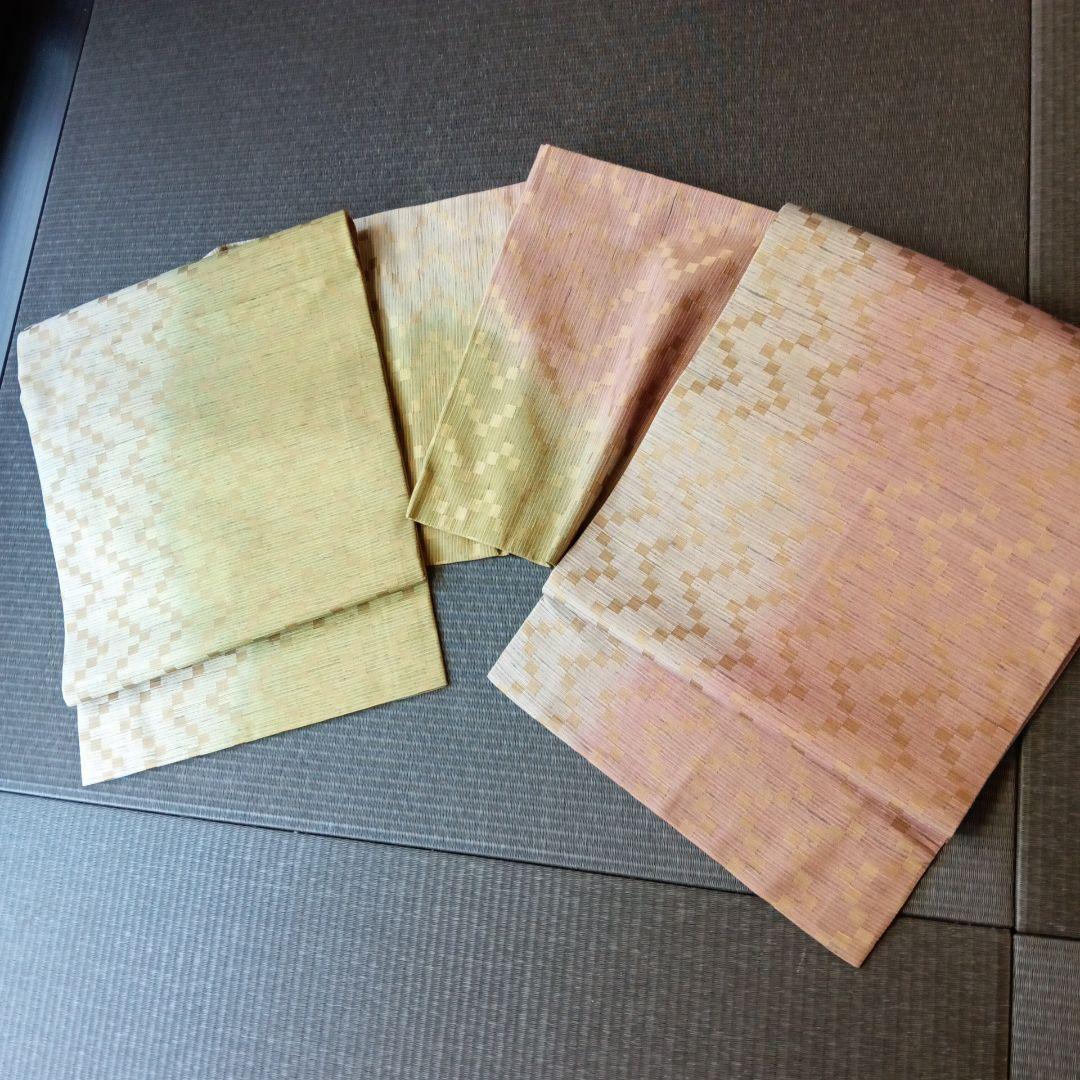 菅原工房 手先二通り　袋帯　霞　リバーシブル　縦縞 菅原工房 手先二通り 袋帯 霞 リバーシブル 縦縞