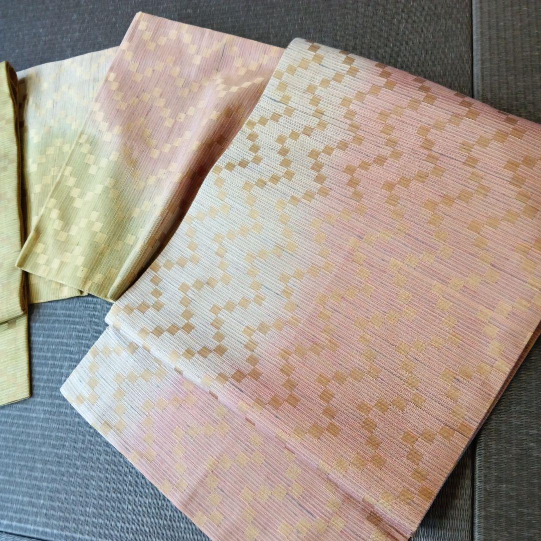 菅原工房 手先二通り 袋帯 霞 リバーシブル 縦縞