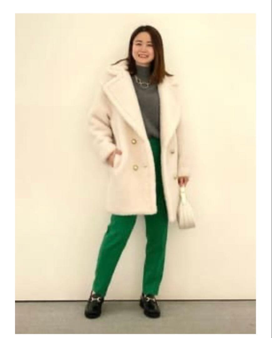 アルアバイル ウールMIXボアピーコート【白洋社ローヤルクリーニング済