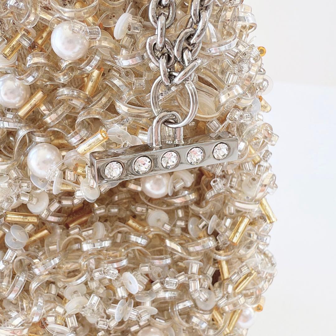 アンテプリマ ペルラグリッター 3wayハンドショルダーバッグ シルバー