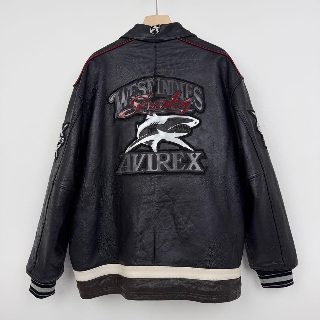 AVIREX 90s ビンテージ オールレザー バーシティジャケット スタジャン