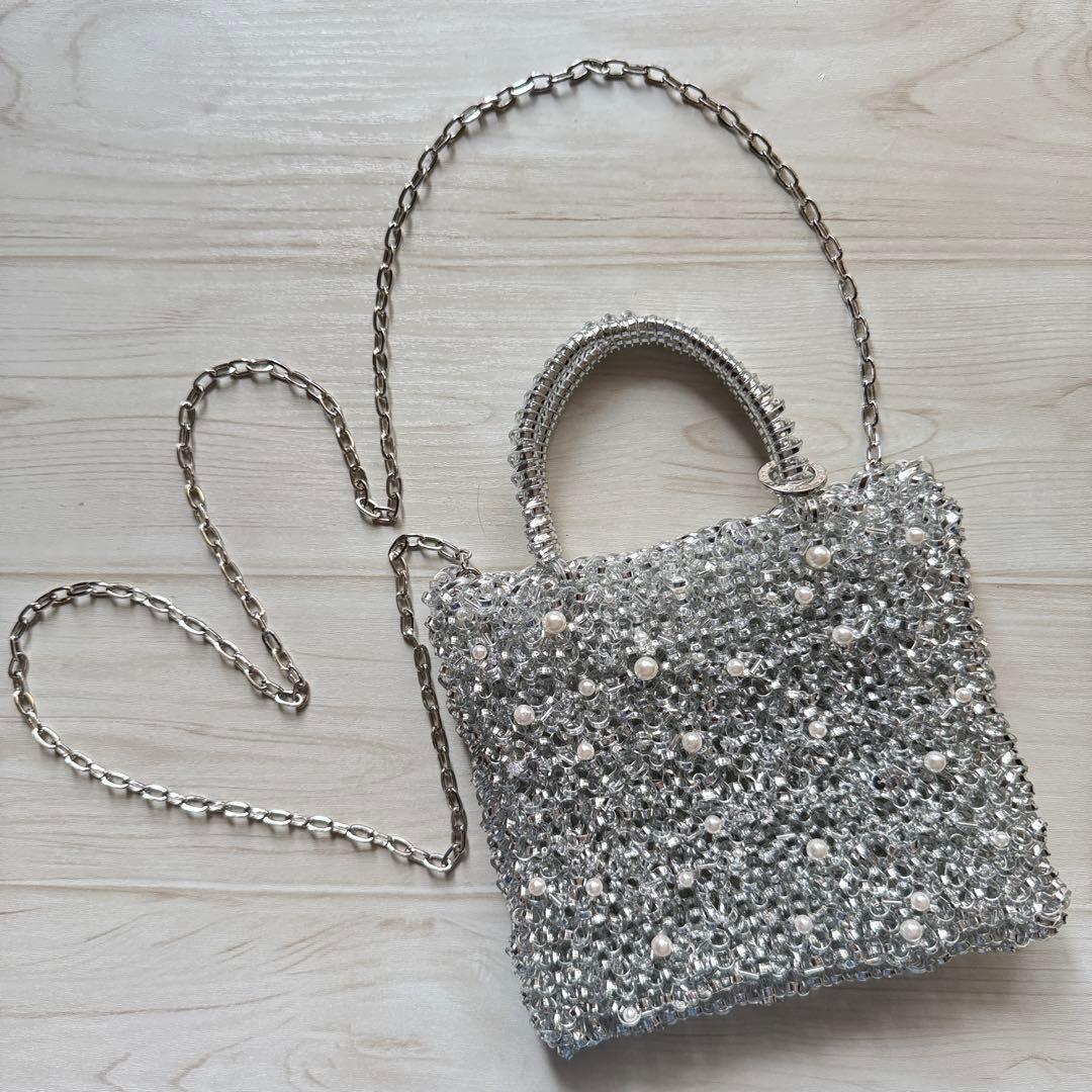 《専用商品》キラキラショルダーバッグ♪パール・ビーズ・スパンコール☆ハンドメイド