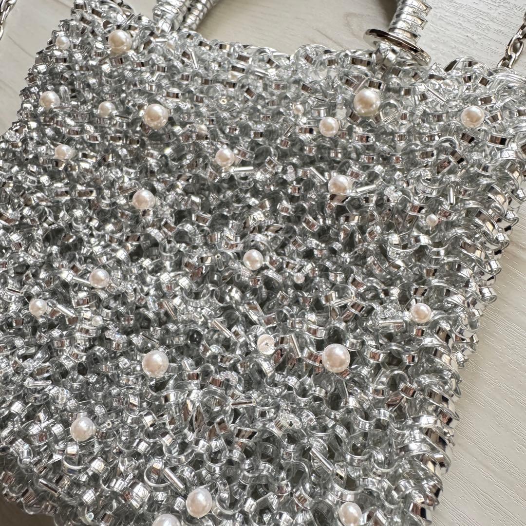 《専用商品》キラキラショルダーバッグ♪パール・ビーズ・スパンコール☆ハンドメイド