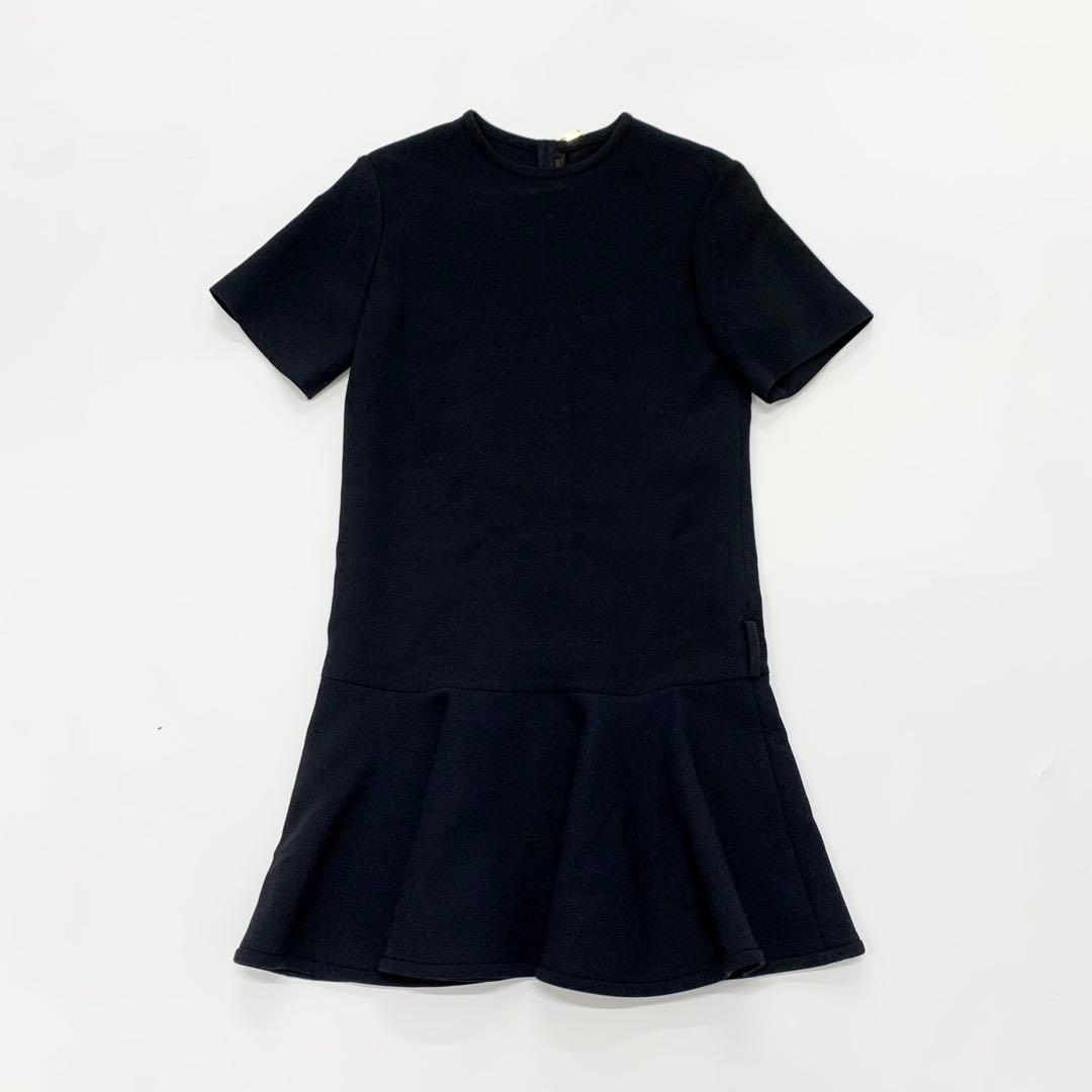 ヴィトン ワンピース ウール 半袖 ベルト ロゴ モノグラムフラワー