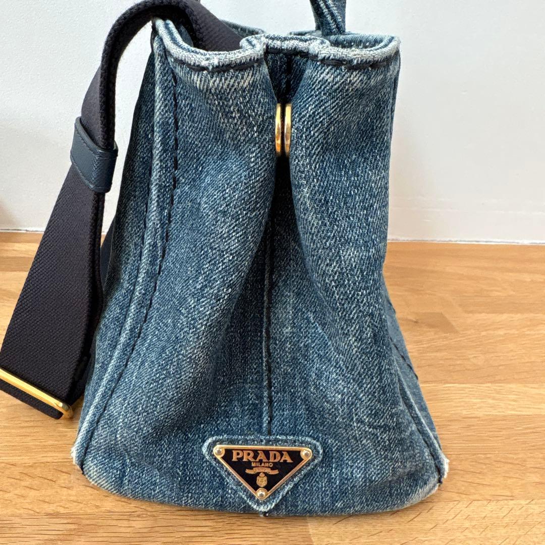 Ring様専用】プラダ カナパ ハンドバッグ ショルダー デニム - メルカリ