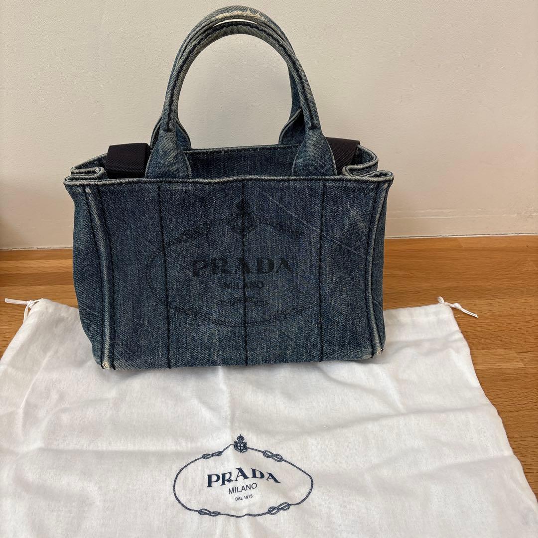 Ring様専用】プラダ カナパ ハンドバッグ ショルダー デニム - メルカリ