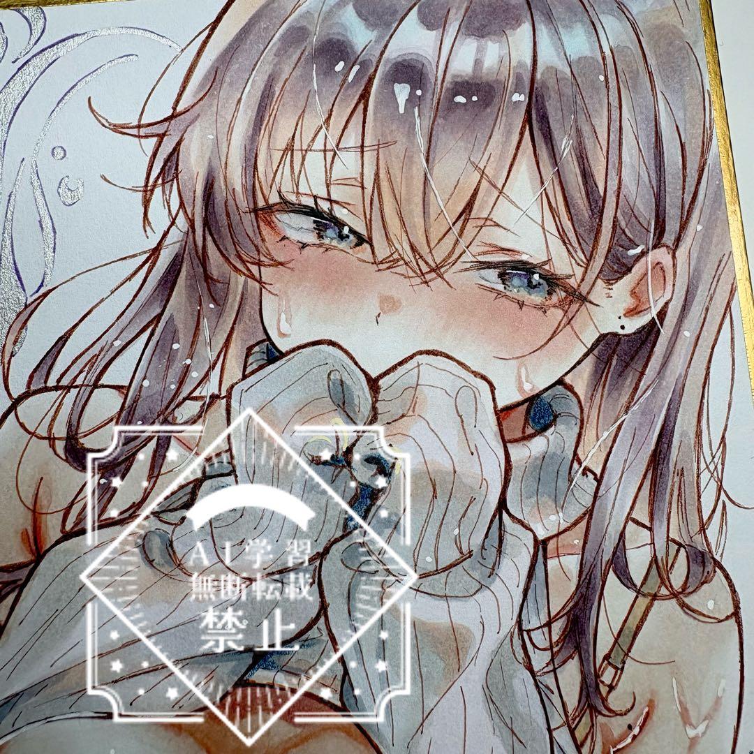 ゆ*り様 一点物 オリジナル 色紙 手描きイラスト アナログ 女の子 創作