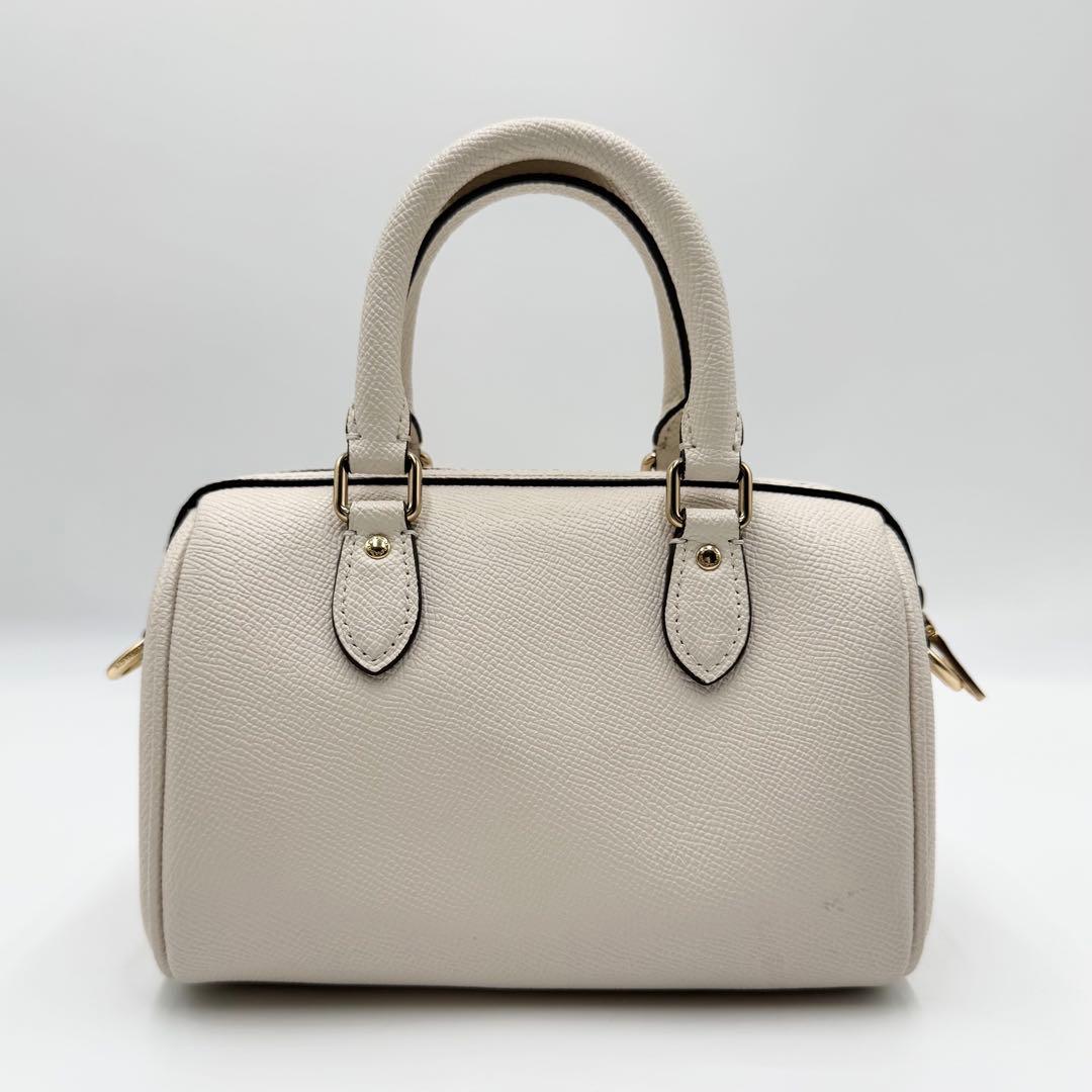 未使用級✨コーチ ミニ ローアン ショルダーバッグ 2way PVC ホワイト