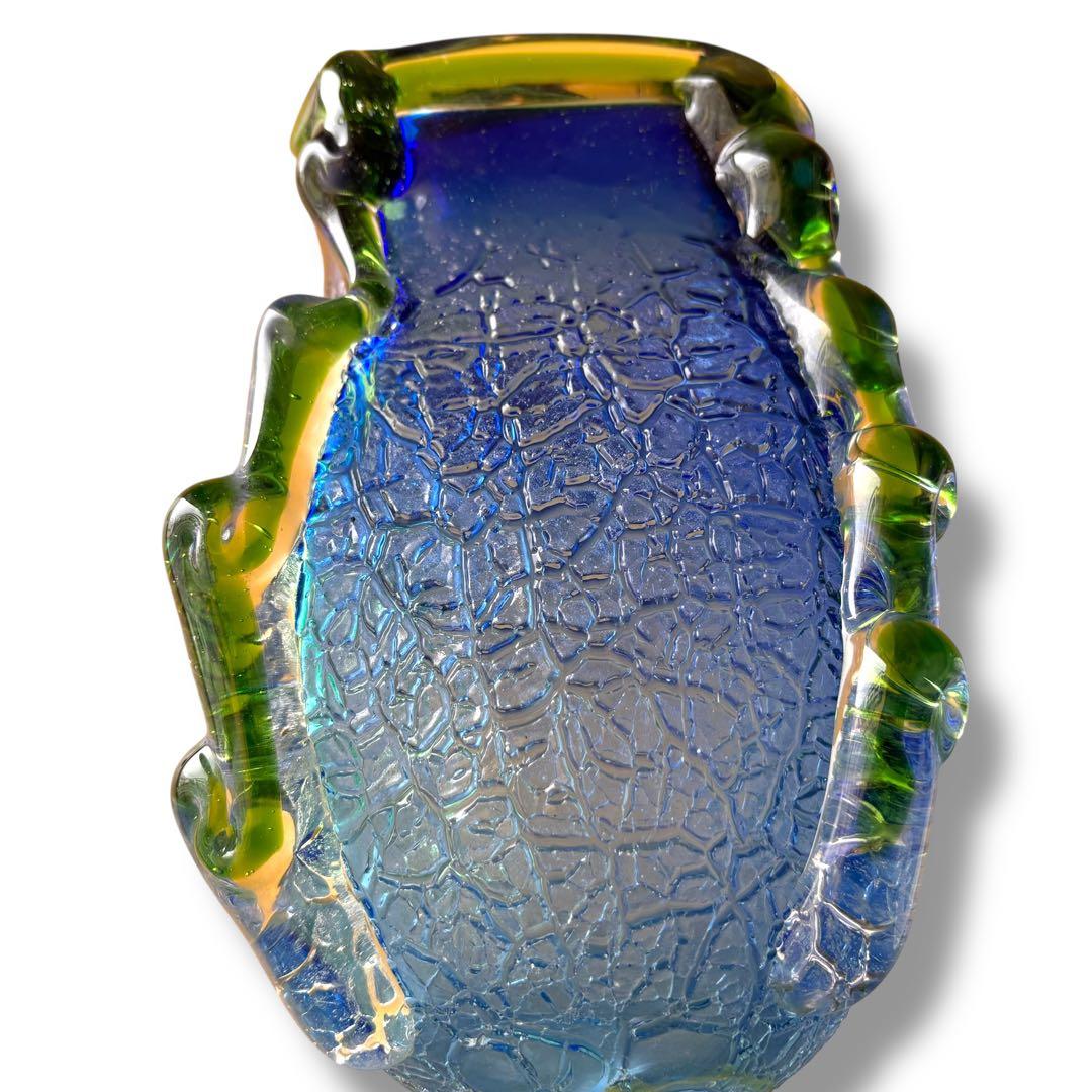 mune様専用 桃原正男作 花瓶 琉球ガラス 現代の名工 奥原硝子製造所