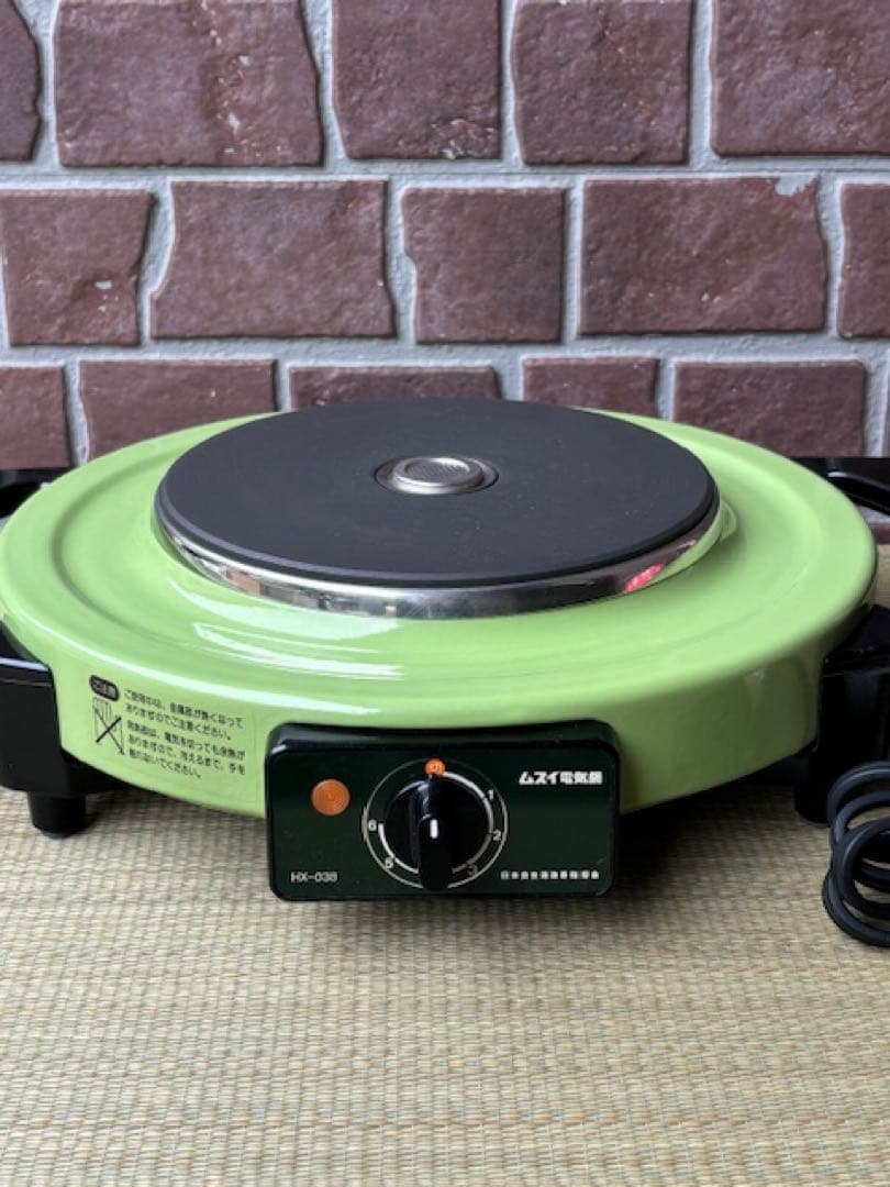 ムスイ 電気鍋 HX-038 動作品 取説・紙箱付 長期保管 未使用品 無水鍋