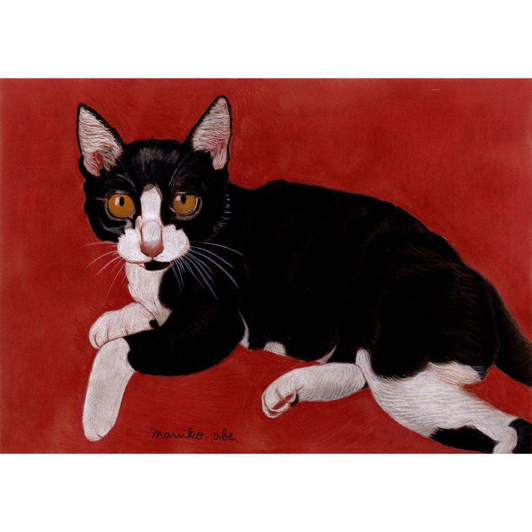 原画「ウメ18」《＋猫イラスト3枚無料プレゼント》猫イラスト - メルカリ