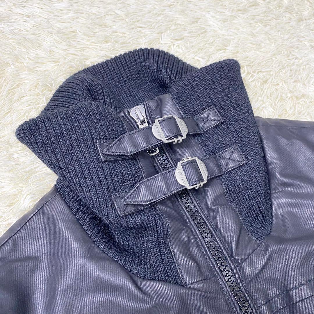 美品 ディーゼル ライダース ハイネック ブルゾン コーティング
