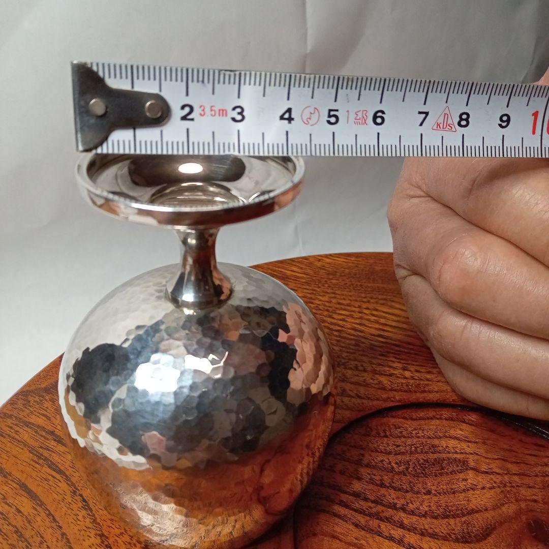 銀杯 シルバー製 鎚目模様 酒器 SILVER 下にMの刻印 - メルカリ