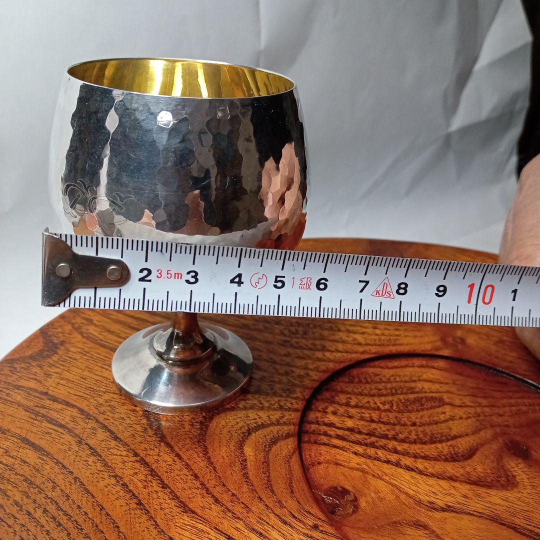 銀杯 シルバー製 鎚目模様 酒器 SILVER 下にMの刻印 - メルカリ