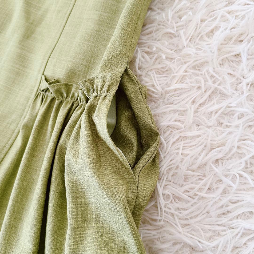 美品 アディアム✨フォクシー ルーシュドドレス ワンピース フリル