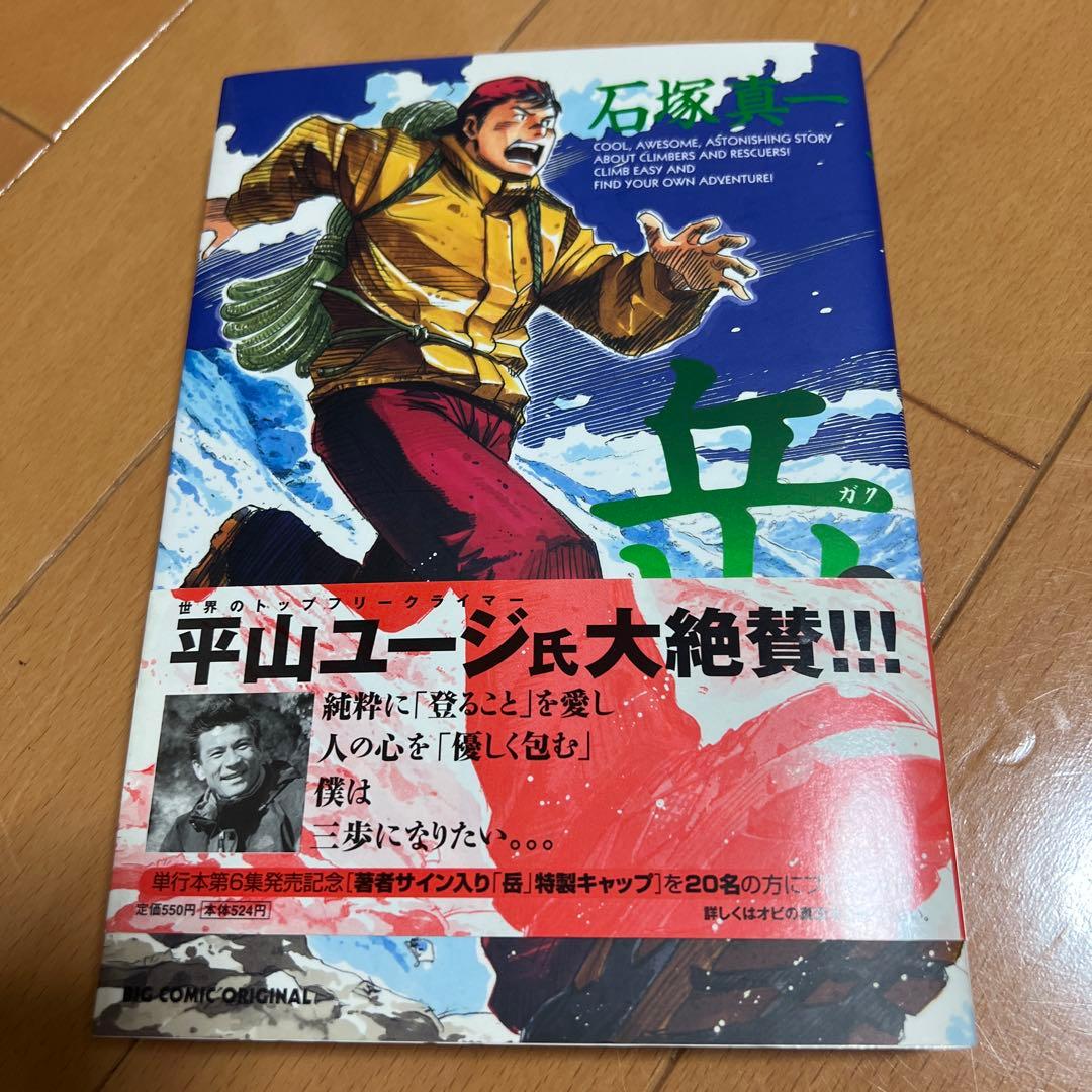 直筆イラストサイン本 岳. 6 石塚真一 - メルカリ