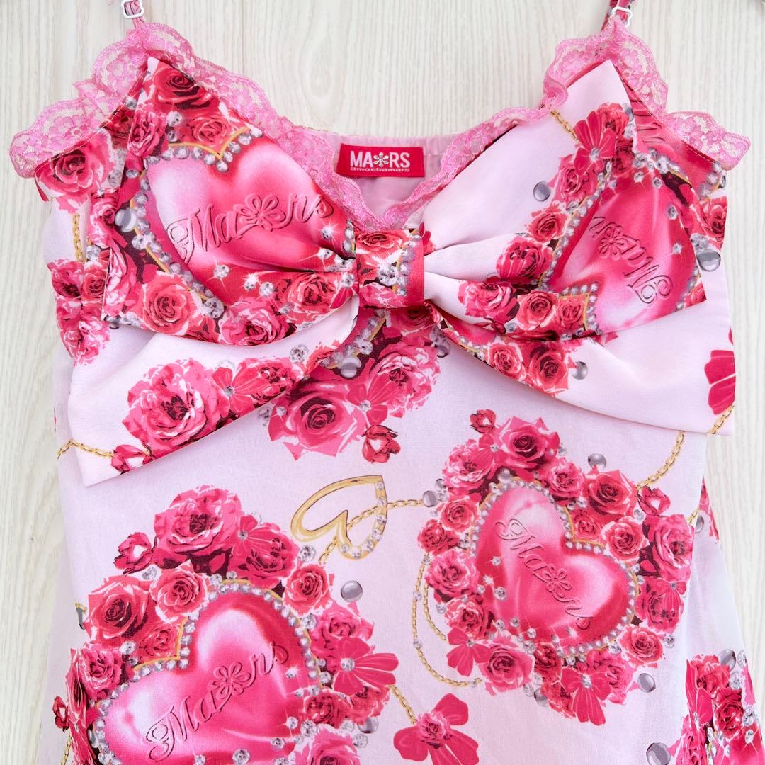 MARS Y2K 姫ギャル 平成 当時物 ビッグリボンキャミトップス - メルカリ