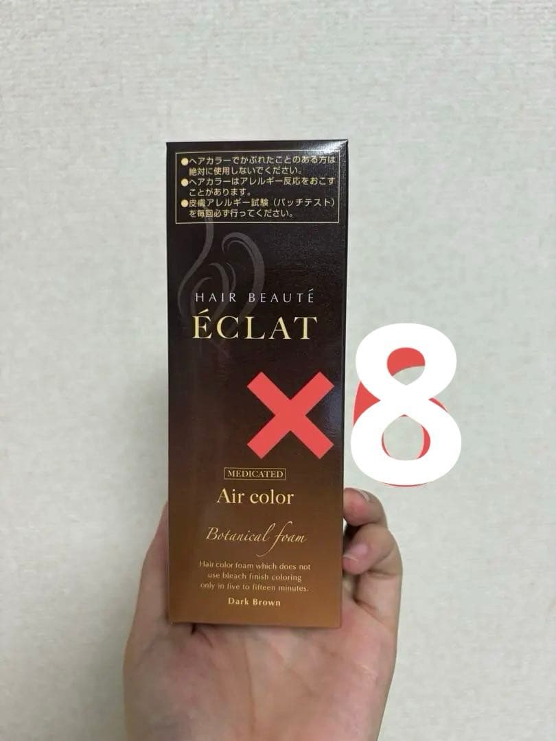 HAIR BEAUTE ÉCLAT Air color ダークブラウン 8個 ヘアボーテ エクラ ボタニカルエアカラーフォーム ダークブラウン