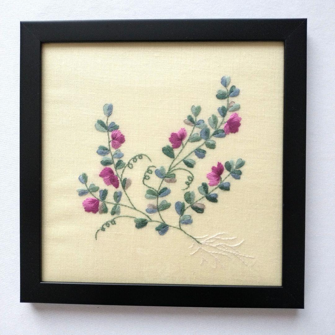 戸塚刺繍 カラスノエンドウ ハンドメイド 写真立て - メルカリ