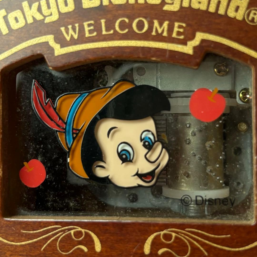 レトロ】 東京ディズニーランド 手回し オルゴール ピノキオ 星に願い