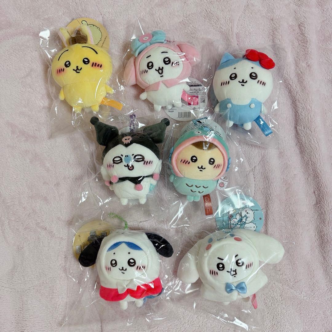 ちいかわ サンリオ コラボ ぷちミニマスコット７個セット コンプリート ちいかわ サンリオ ぷちミニマスコット フードマスコット 7点セット