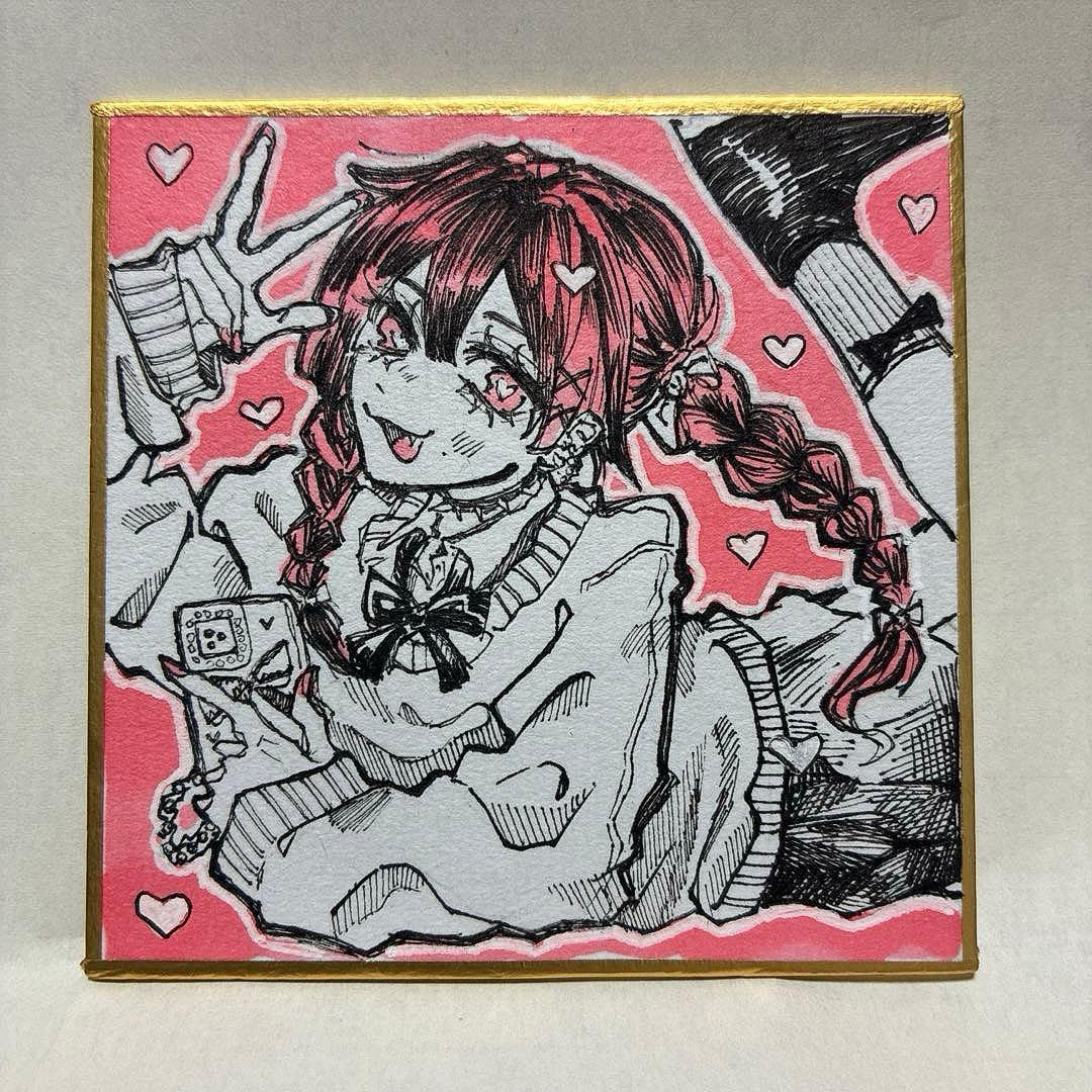 イラスト オリジナル 手描き 豆色紙 - メルカリ