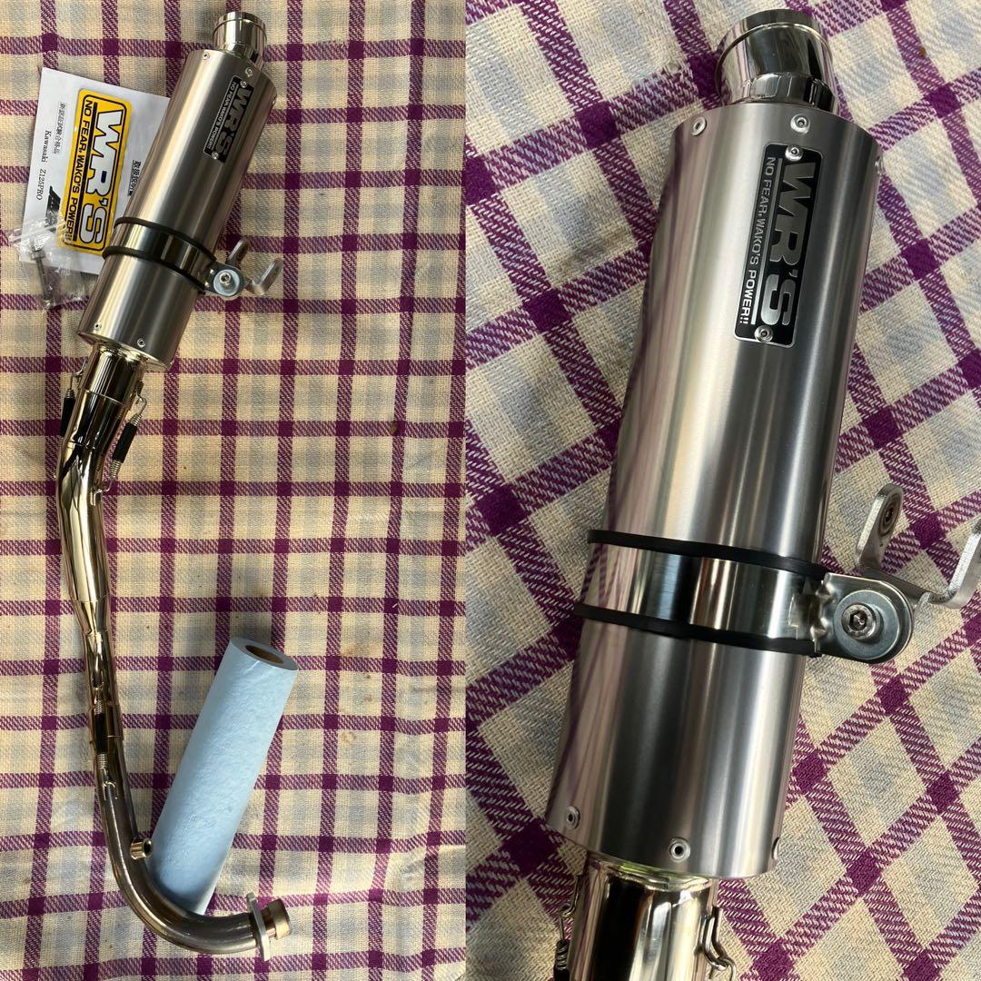 Z125PRO WR'S ステンレス ショートオーバルマフラー 中古 WR WR'S Kawasaki Z125PRO用 チタンショートオーバルソリッド