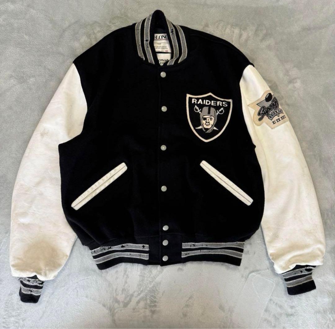 RAIDERS スタジャン ブラック/ホワイト - メルカリ