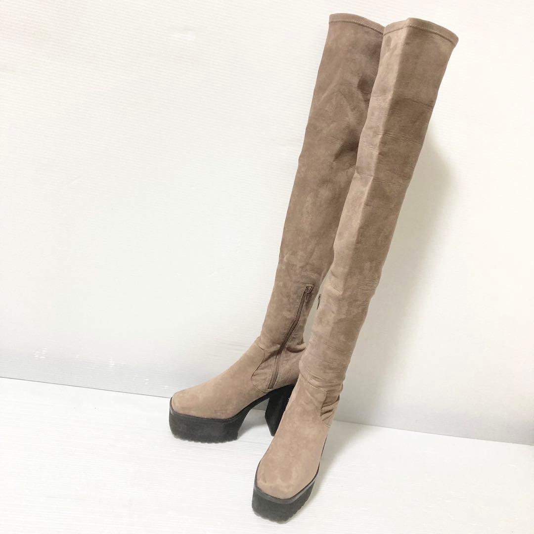 EMODA エモダ 厚底 ニーハイ スクエアタンクロングブーツ - メルカリ