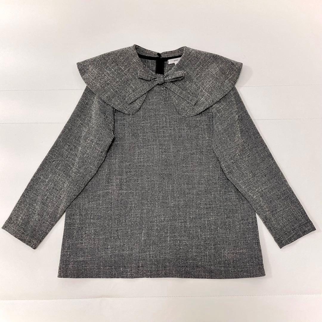 あーちゃん様専用】yori スプリングツイードライクブラウス リボン