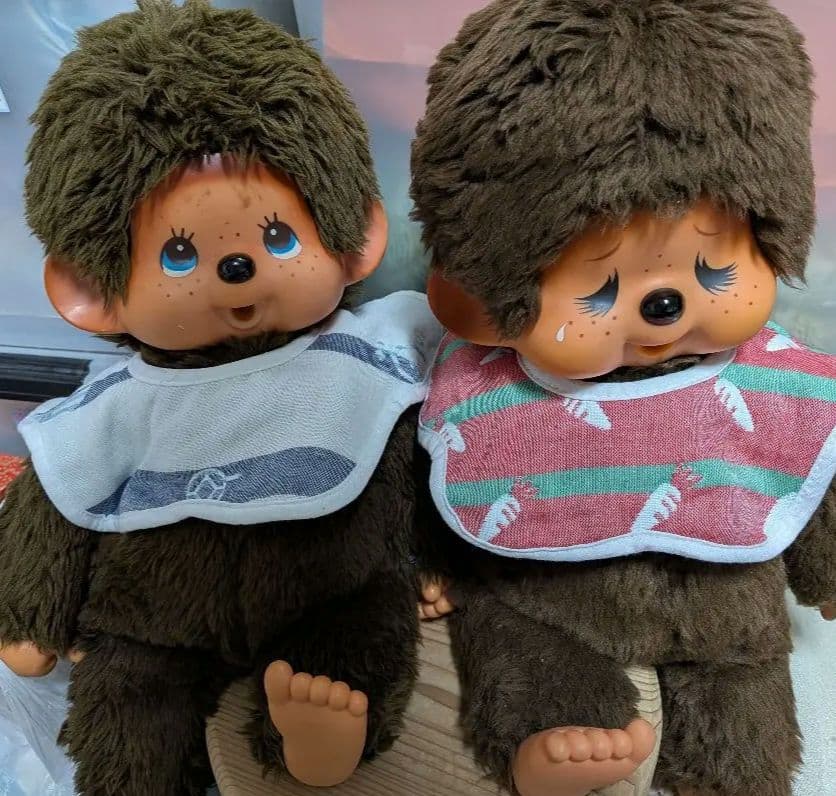 初代モンチッチLサイズペア 約45㌢ 青い目 昭和レトロ - メルカリ