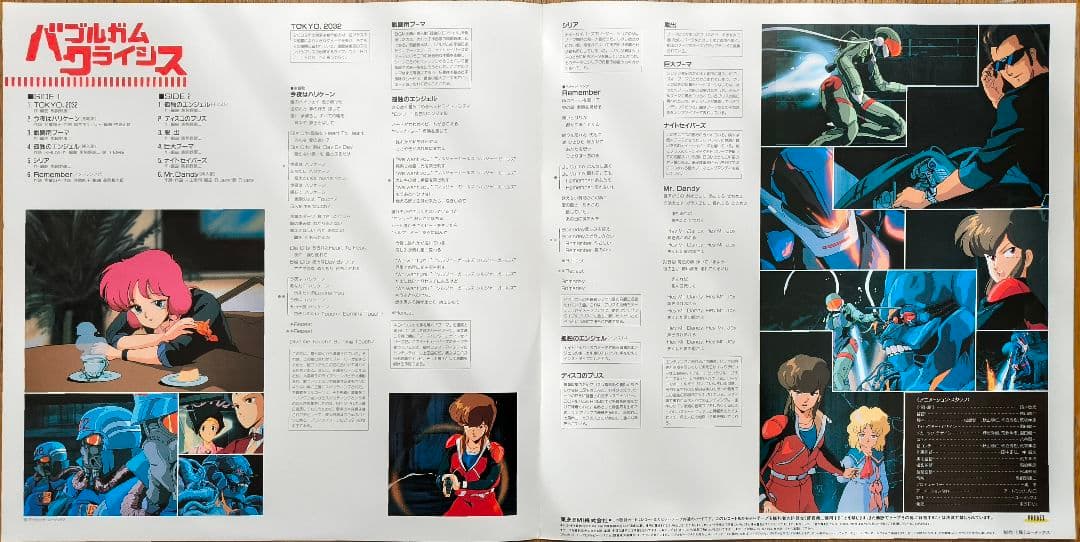 バブルガム クライシス 音楽集 大森絹子 亜蘭知子 LP盤 アナログ盤