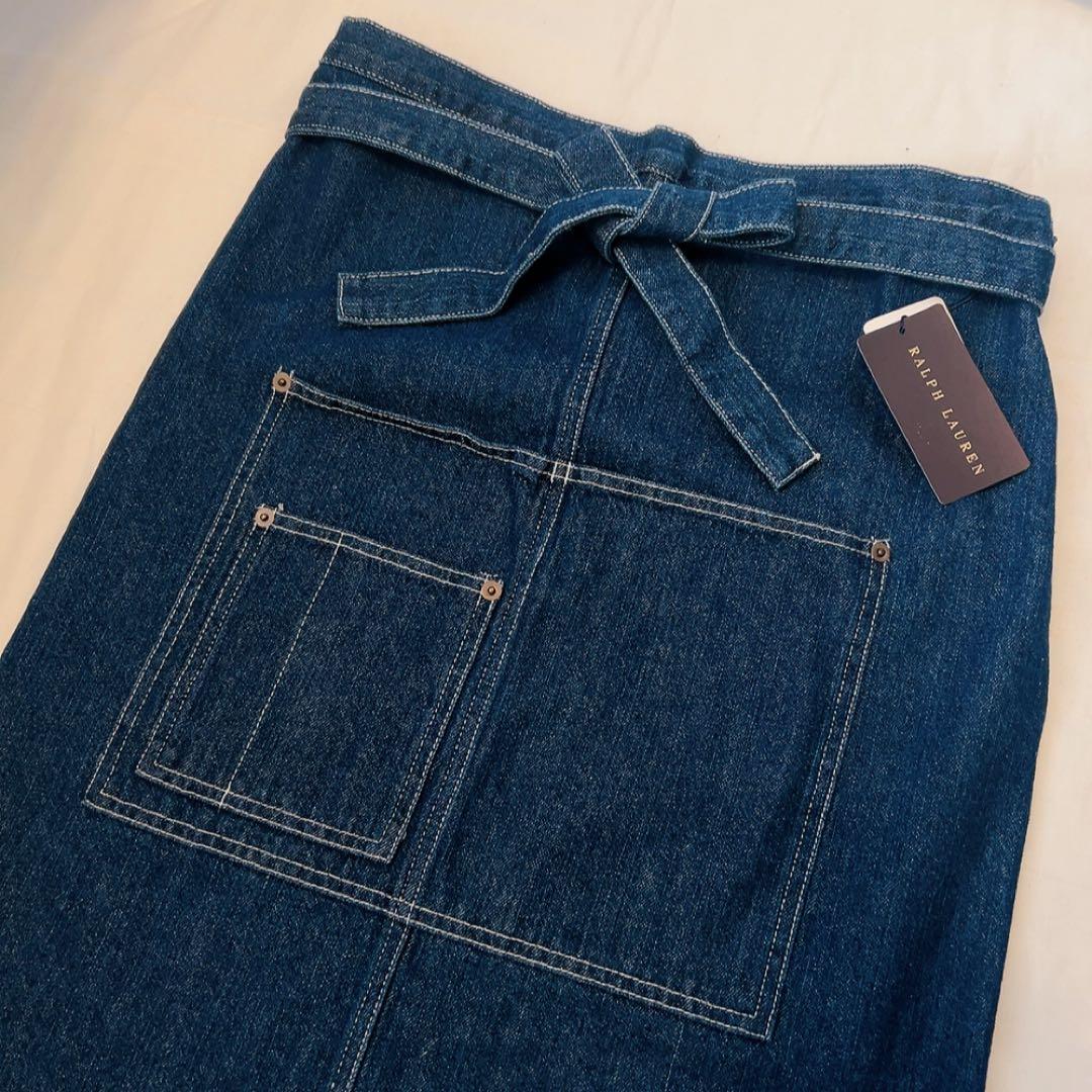 新品未使用 Ralph Lauren デニム ソムリエ エプロン ポケット付き
